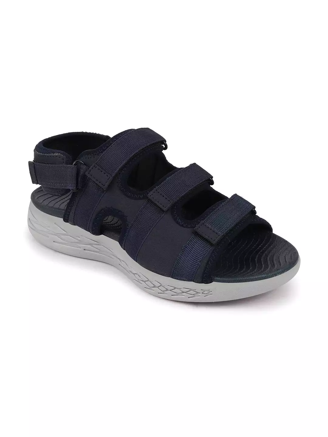 Men Navy Blue Multi Strap Phylon Sole Sandals & Floaters