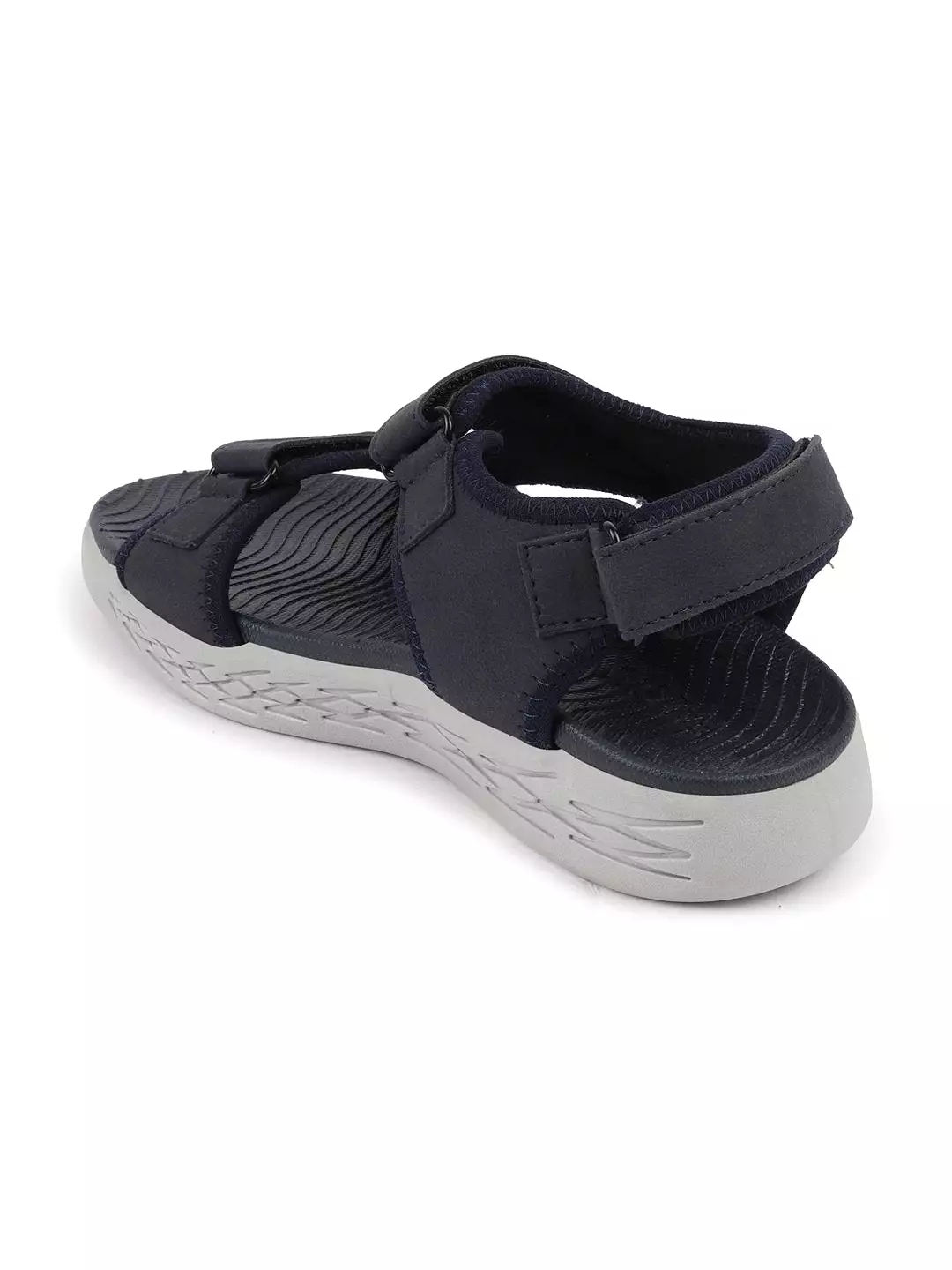 Men Navy Blue Outdoor Sports Adjustable Phylon Sole Flexi Sandals & Floaters