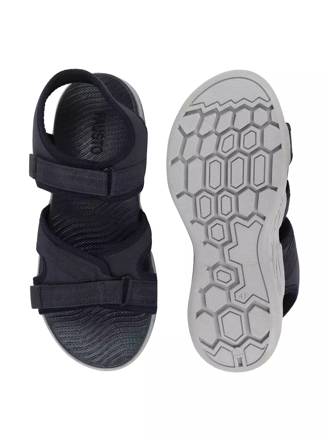 Men Navy Blue Outdoor Sports Phylon Sole Flexi Sandals & Floaters