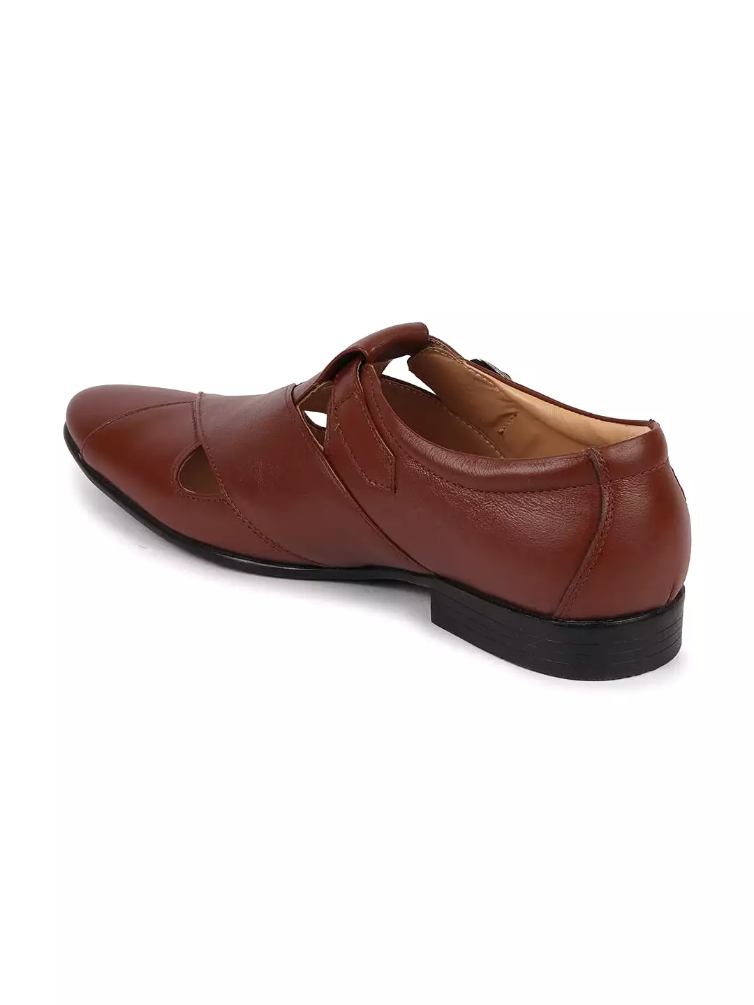 Men Tan Peshawari Leather Sandals