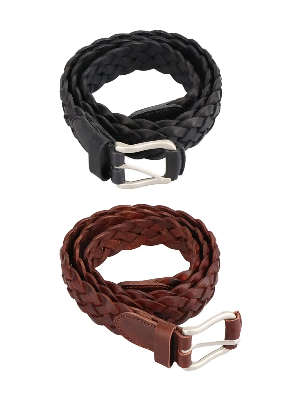 Men's Woven Faux Leather Belt IA401