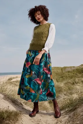 Mevagissey Organic Cotton Midi Skirt (GOTS)