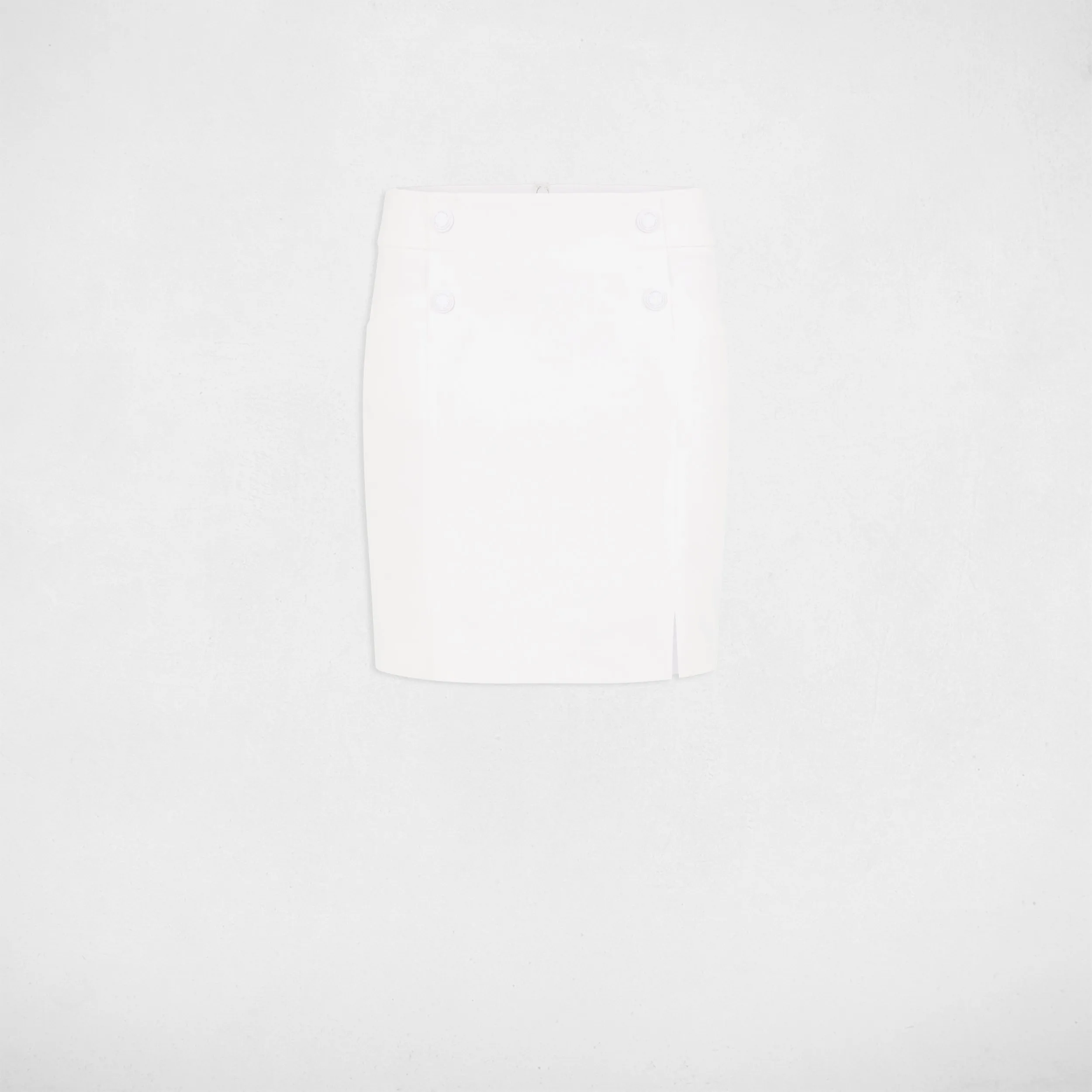 Mini skirt with buttons ecru women