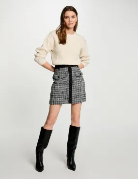 Mini tweed skirt multicolored women