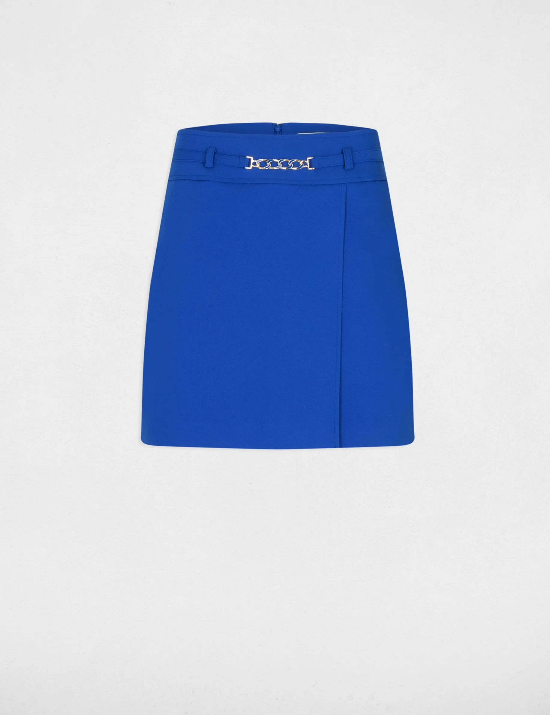 Mini wrap skirt electric blue women