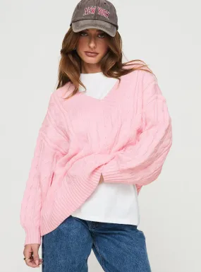 Moldova Knit Sweater Pink