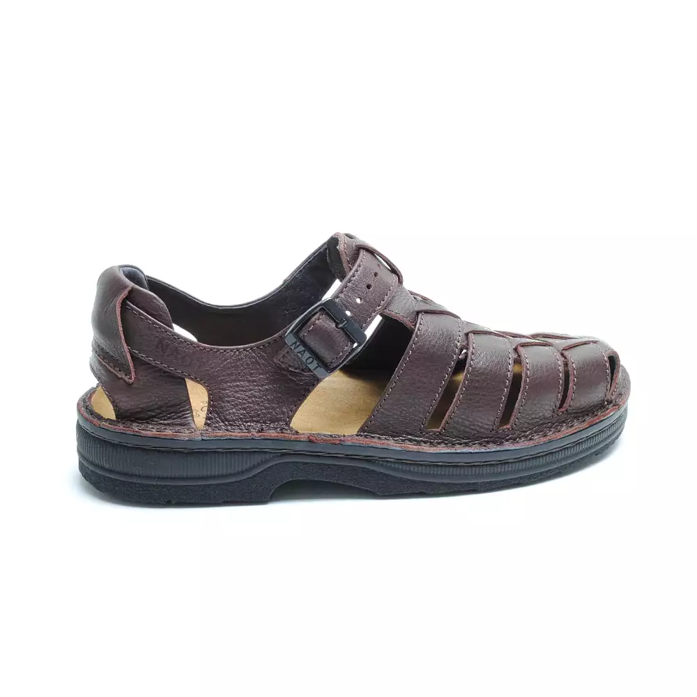 Naot Men's Julius Fisherman Sandal - Soft Brown Leather