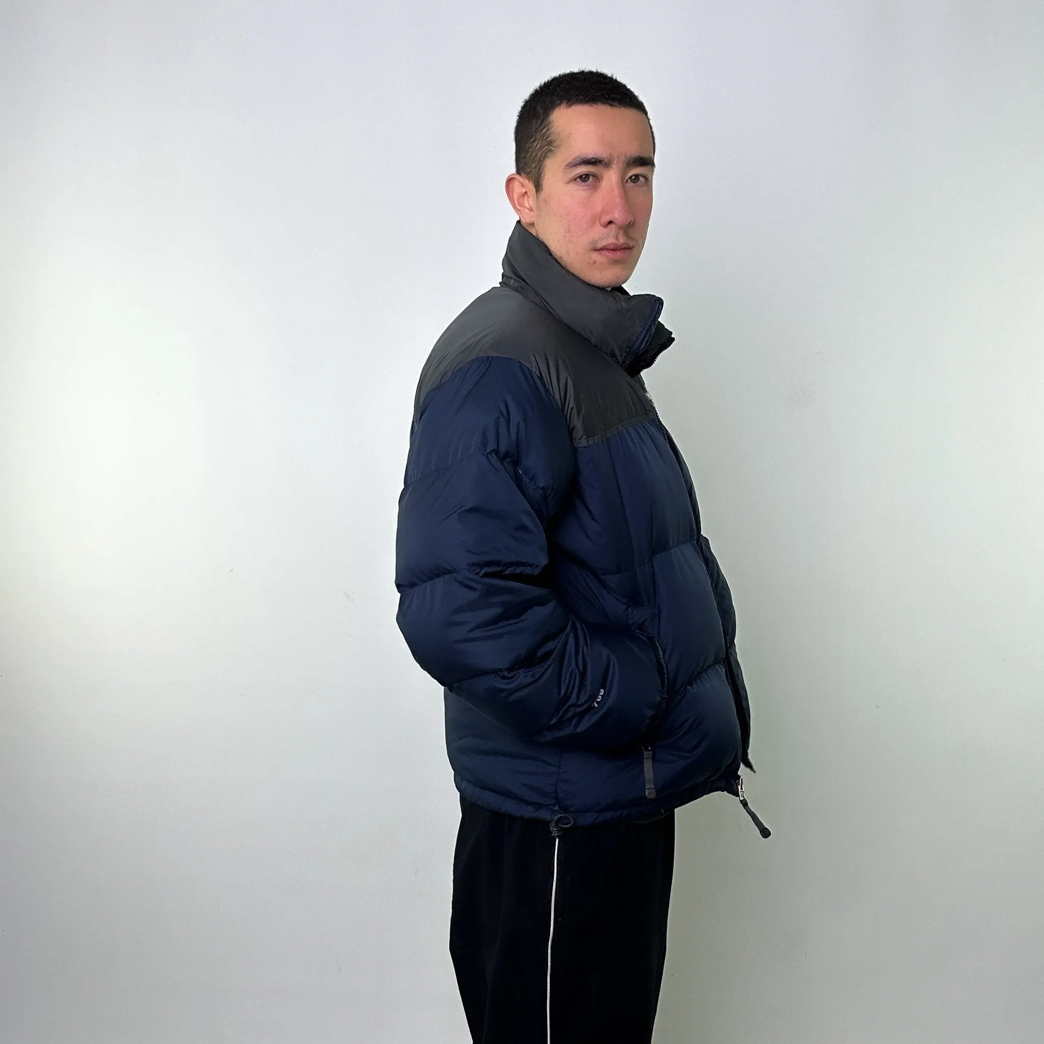 Navy Blue 90s The North Face 700 Series Nuptse Puffer Jacket Coat (L)