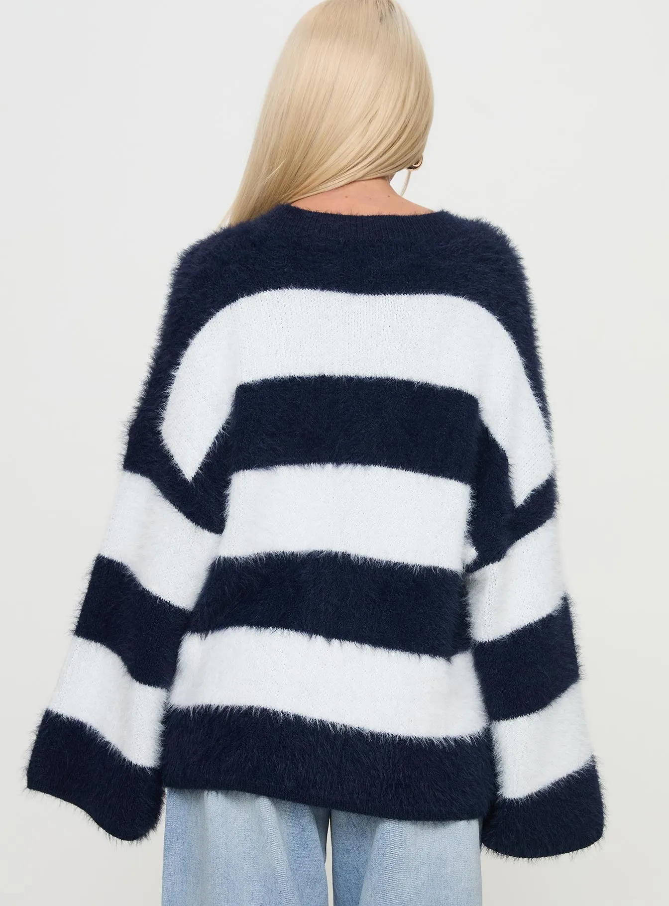 Nerina Knit Sweater Blue / White Stripe