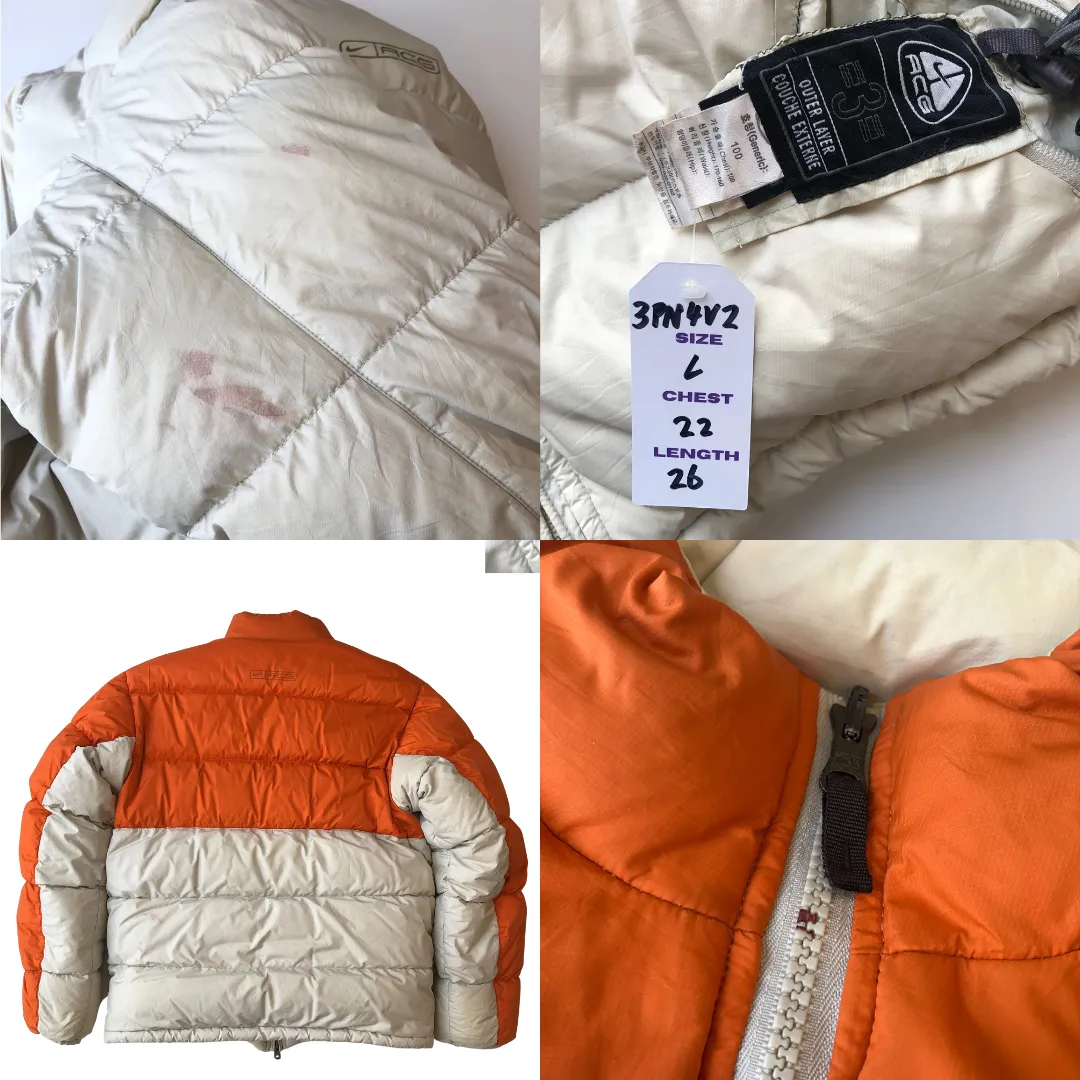 Nike ACG Vintage 1990s/2000s Reversible Down Puffer Jacket Large