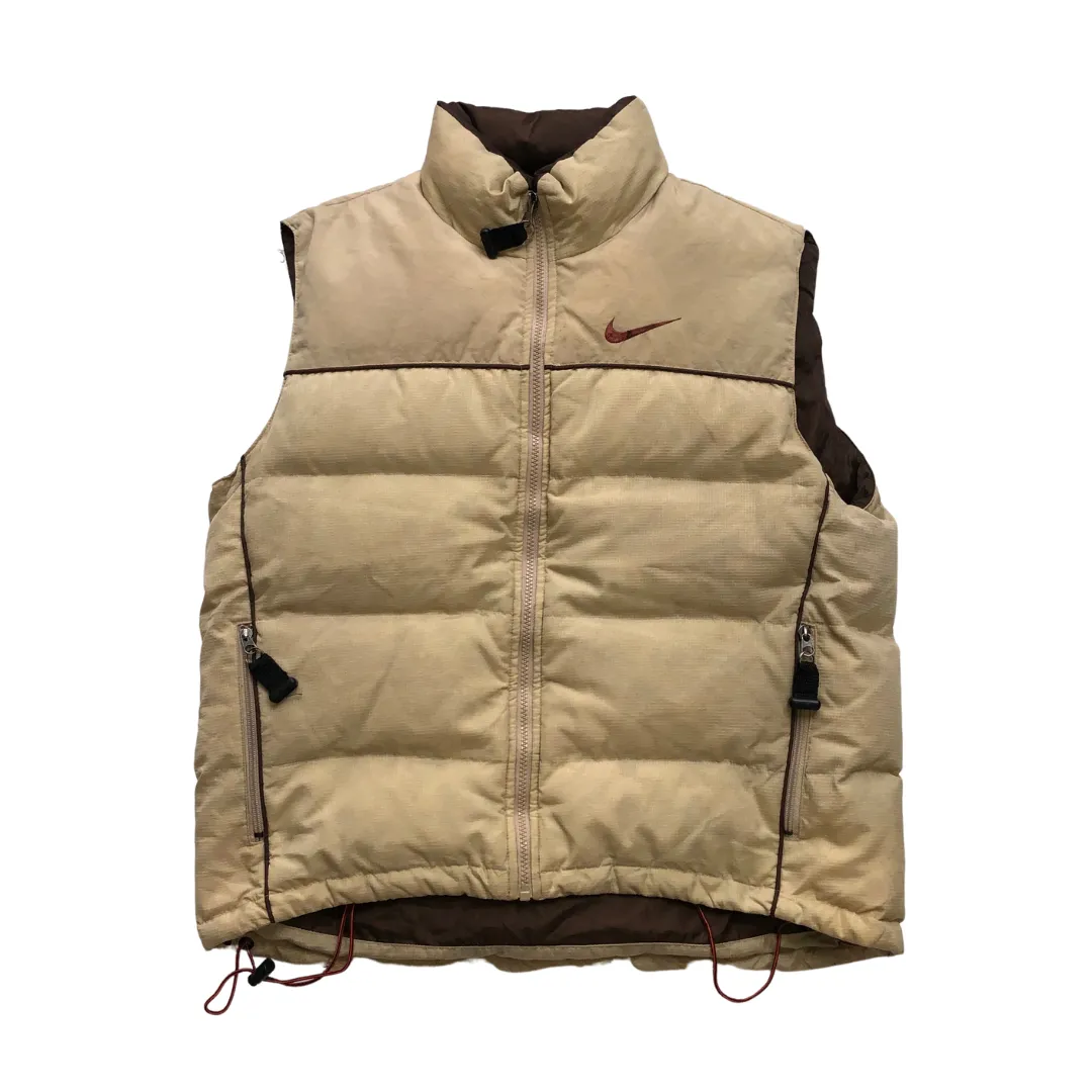 Nike ACG Vintage Beige Down Puffer Jacket Gilet Medium