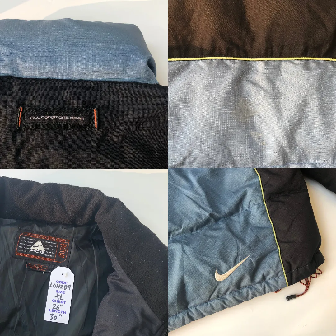 Nike ACG Vintage Blue/Black Down Puffer Jacket XL