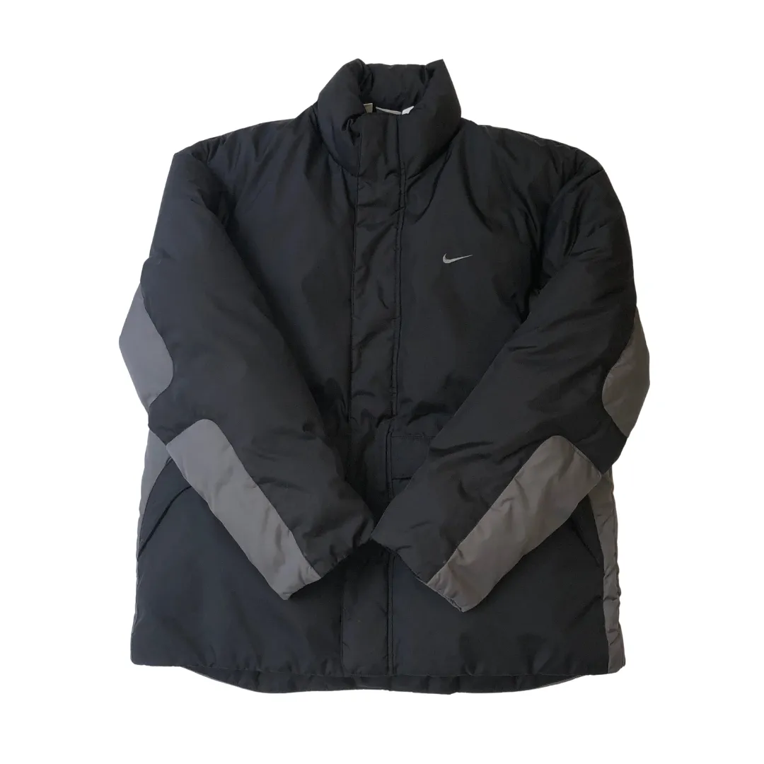 Nike Vintage Black/Grey Down Puffer Jacket Large