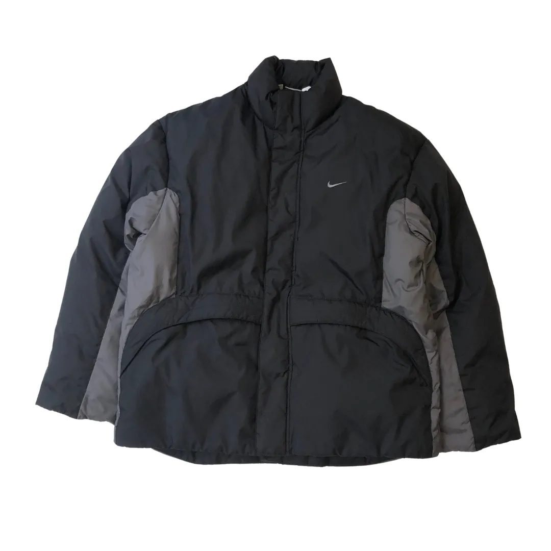 Nike Vintage Black/Grey Down Puffer Jacket Large