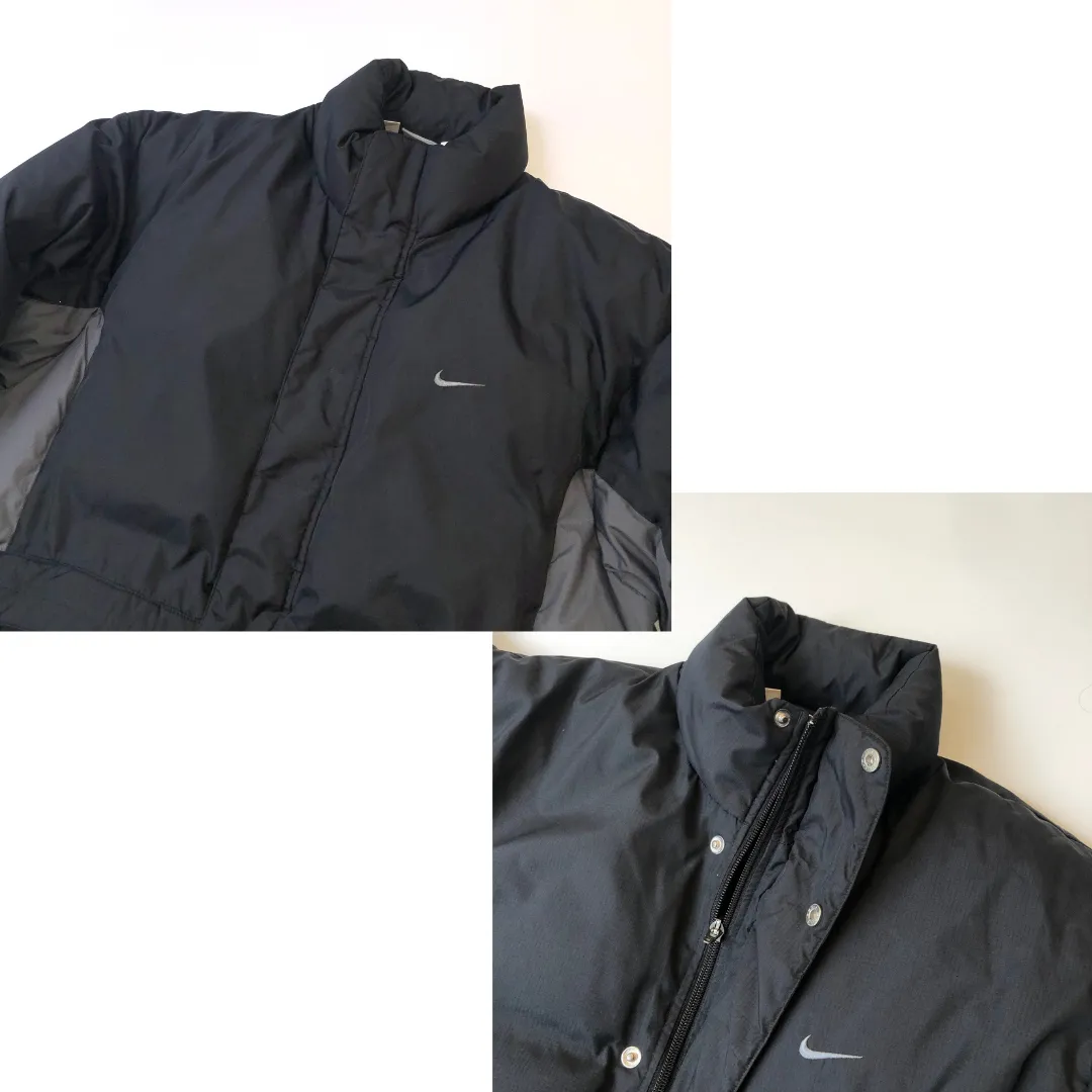 Nike Vintage Black/Grey Down Puffer Jacket Large