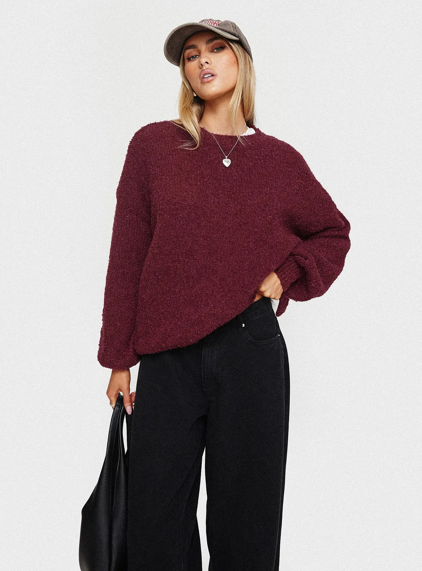 Niomie Knit Sweater Burgundy