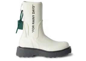 Off-White c/o Virgil Abloh Off- Sponge Rubber Rainboot White Boot (Women's)