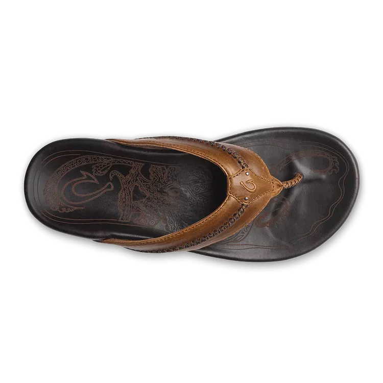 Olukai Men's Mea Ola - Tan/Dark Java