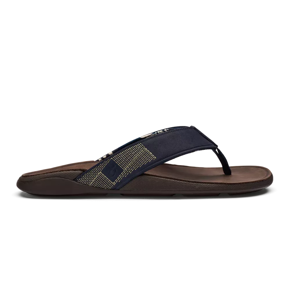 Olukai Men's Tuahine - Trench Blue/Dark Wood