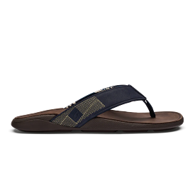 Olukai Men's Tuahine - Trench Blue/Dark Wood