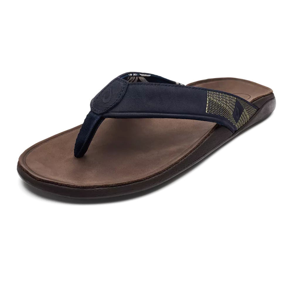 Olukai Men's Tuahine - Trench Blue/Dark Wood