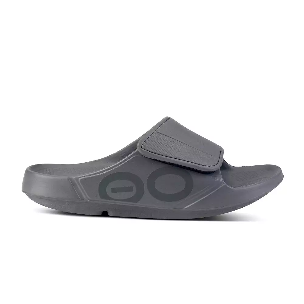 Oofos Ooahh Sport Flex Recovery Slide Sandal - Slate