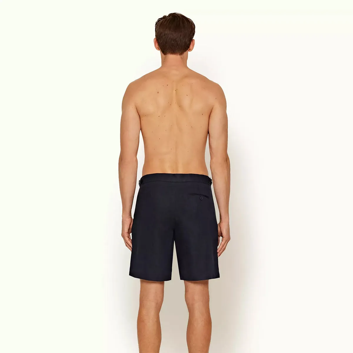 Orlebar Brown - Norwich Linen Shorts in Navy