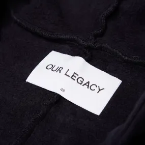 Our Legacy Full Zip HoodyBlack Heavy Brushed Sweat