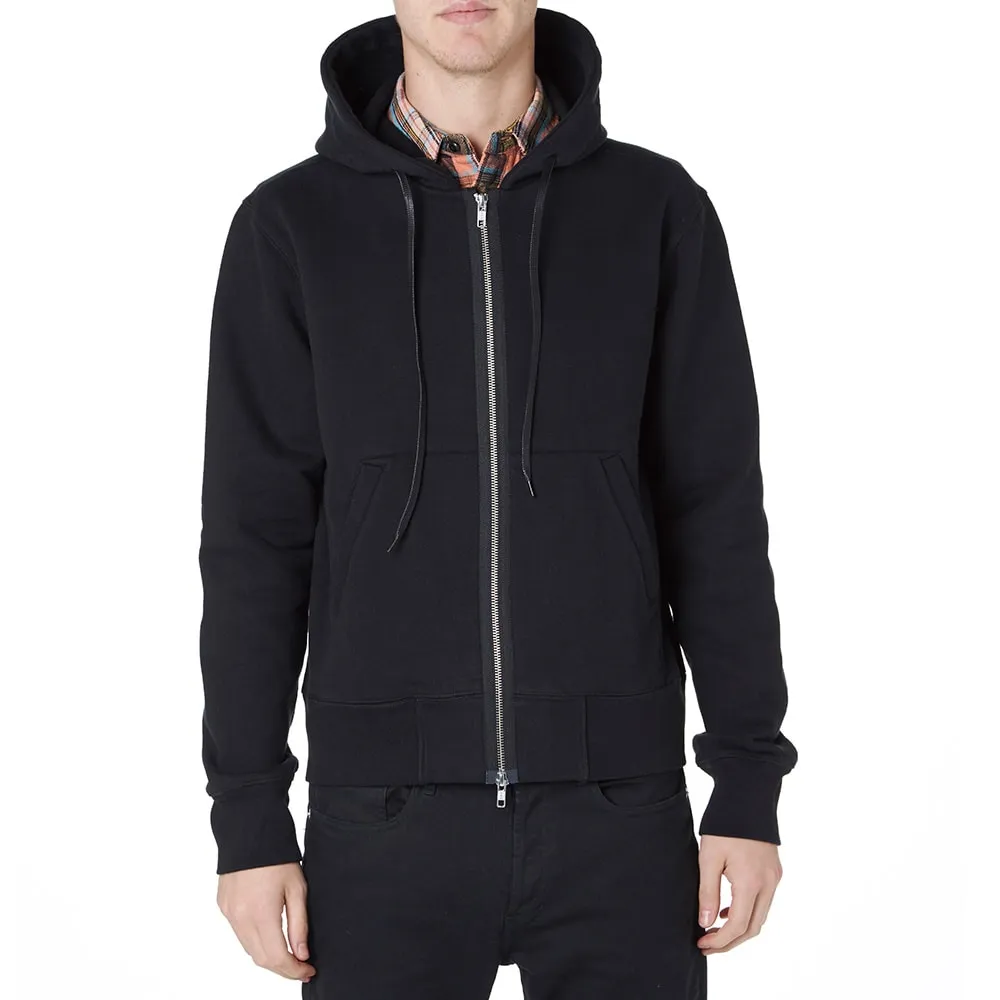 Our Legacy Full Zip HoodyBlack Heavy Brushed Sweat