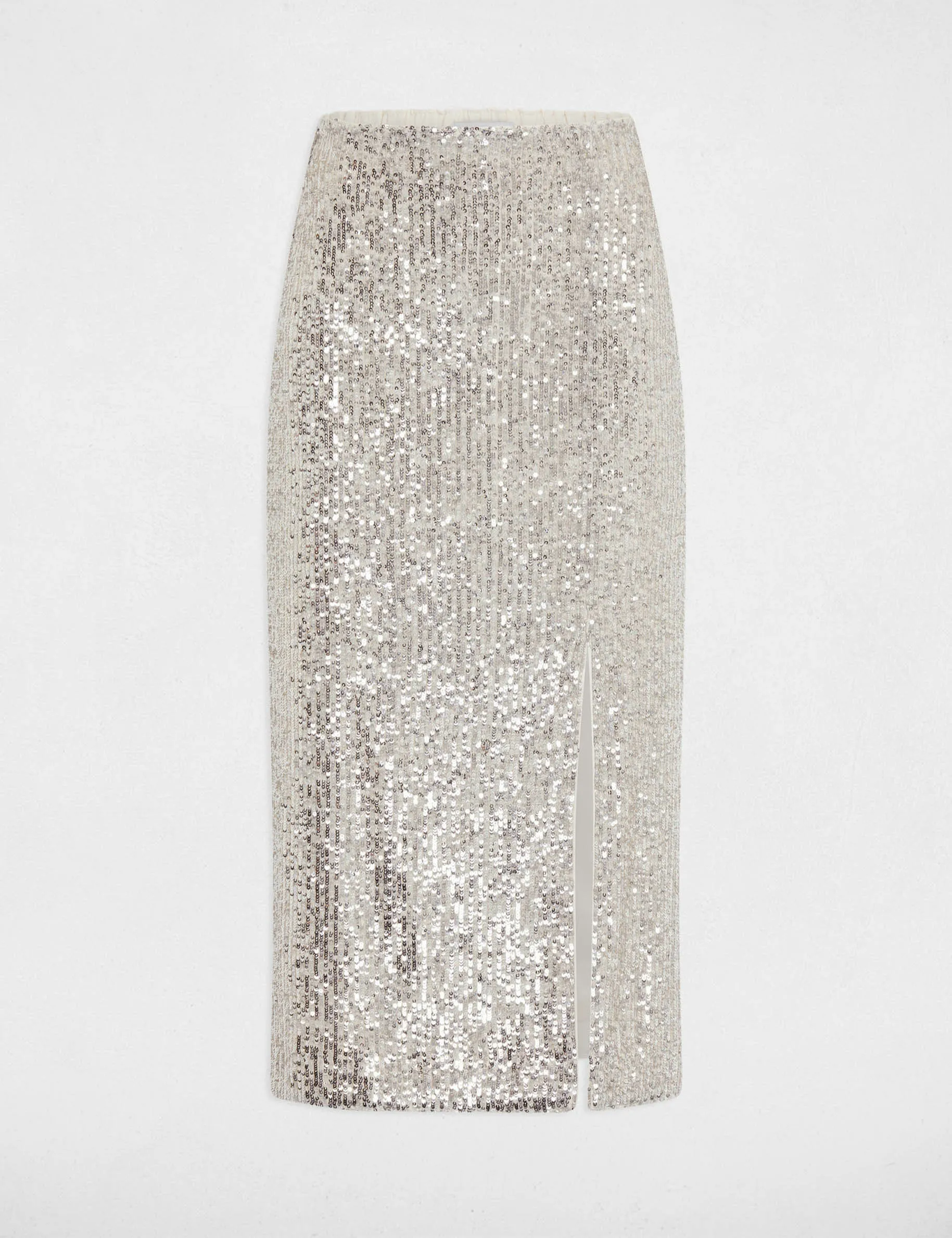 Pencil skirt with sequins sand women