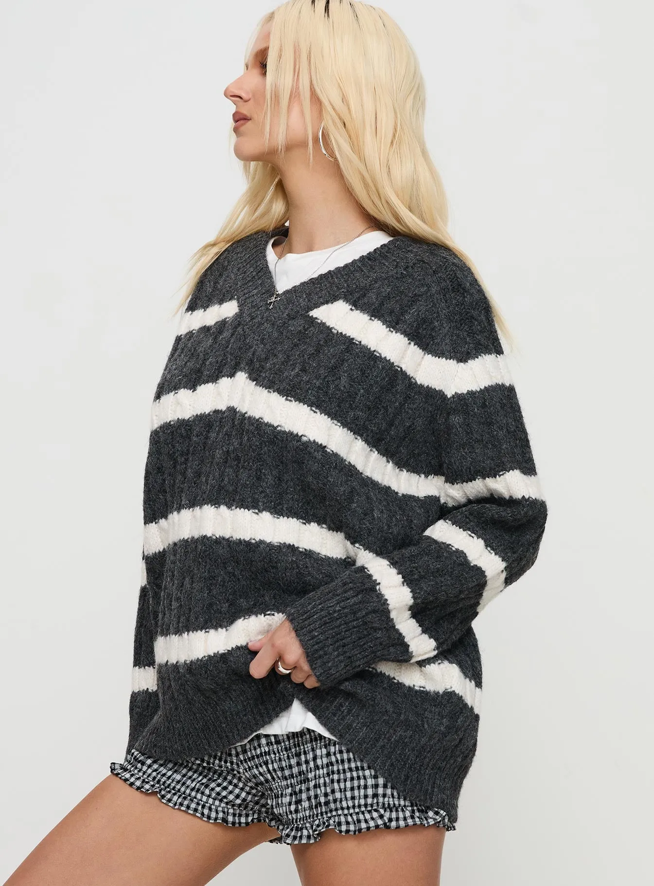 Percivill Knit Sweater Grey / Cream