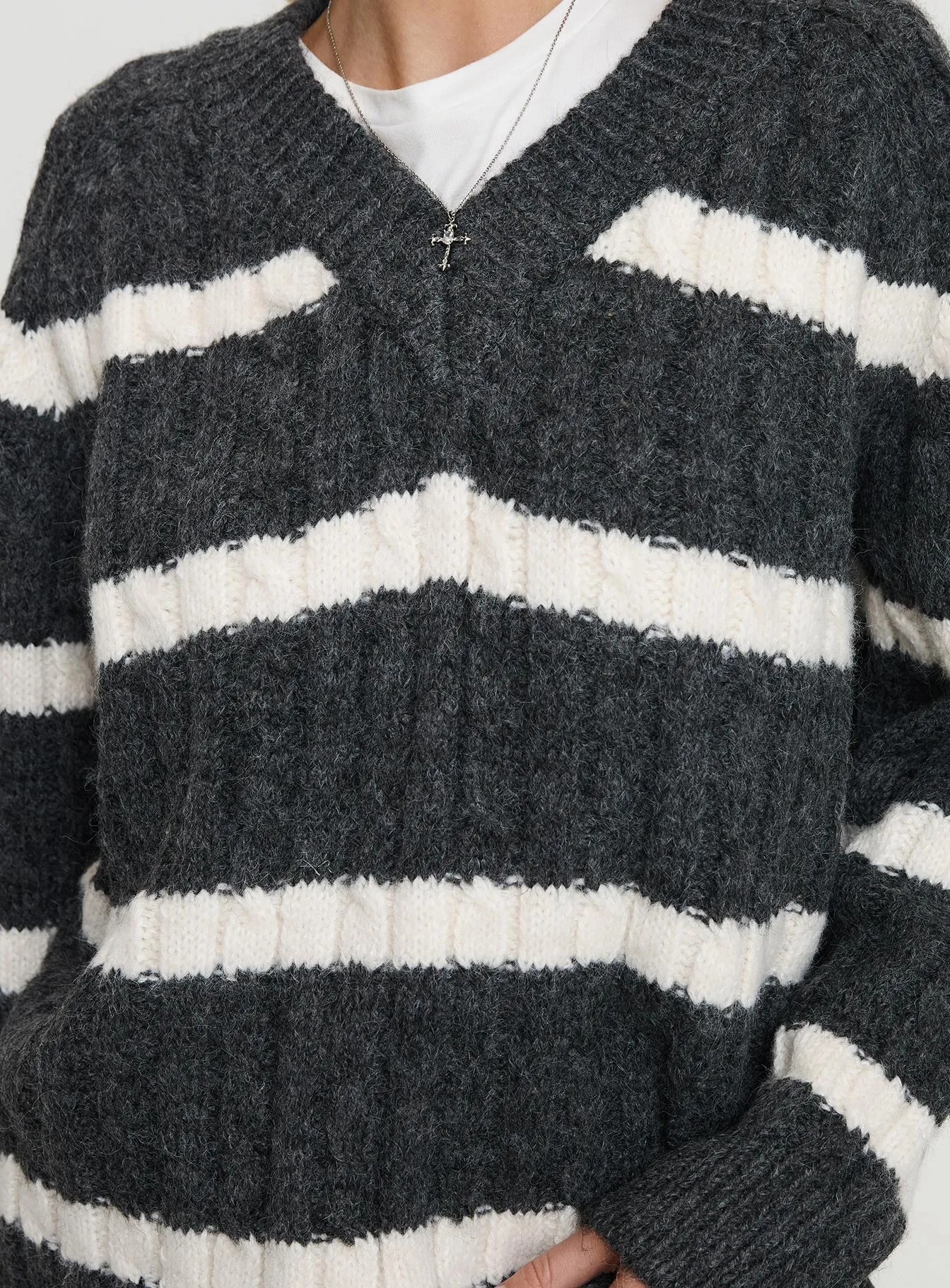 Percivill Knit Sweater Grey / Cream