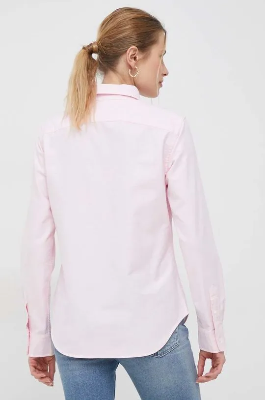 Polo Ralph Lauren cotton shirt women's pink color