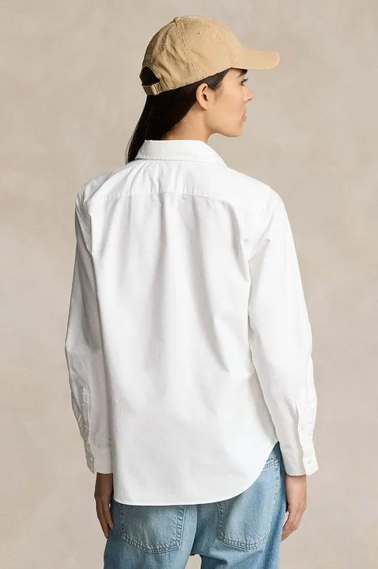 Polo Ralph Lauren cotton shirt women's white color