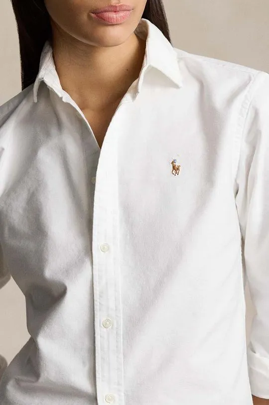 Polo Ralph Lauren cotton shirt women's white color