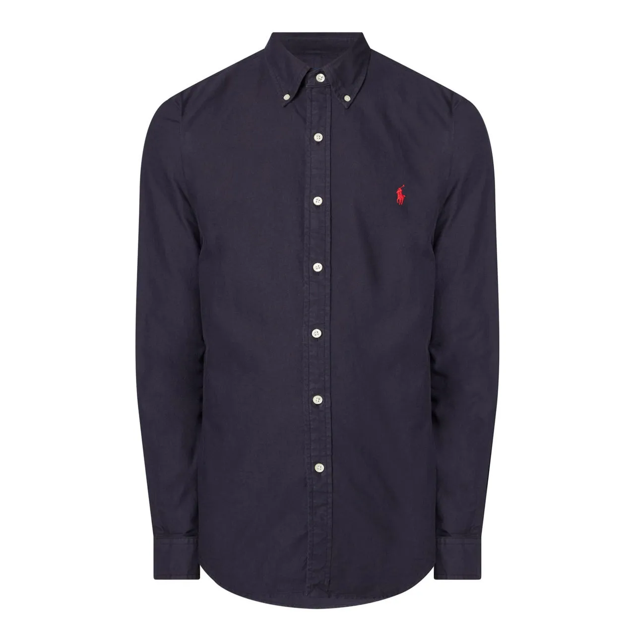 POLO RALPH LAUREN Garment Dyed Classic Slim Fit Shirt - Navy