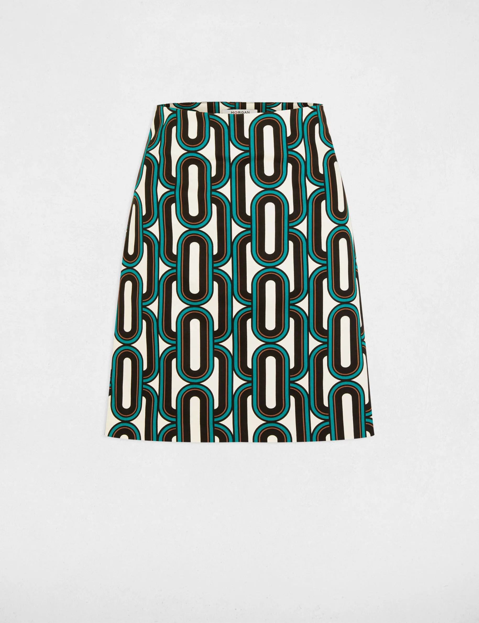 Printed mini skirt multicolored women