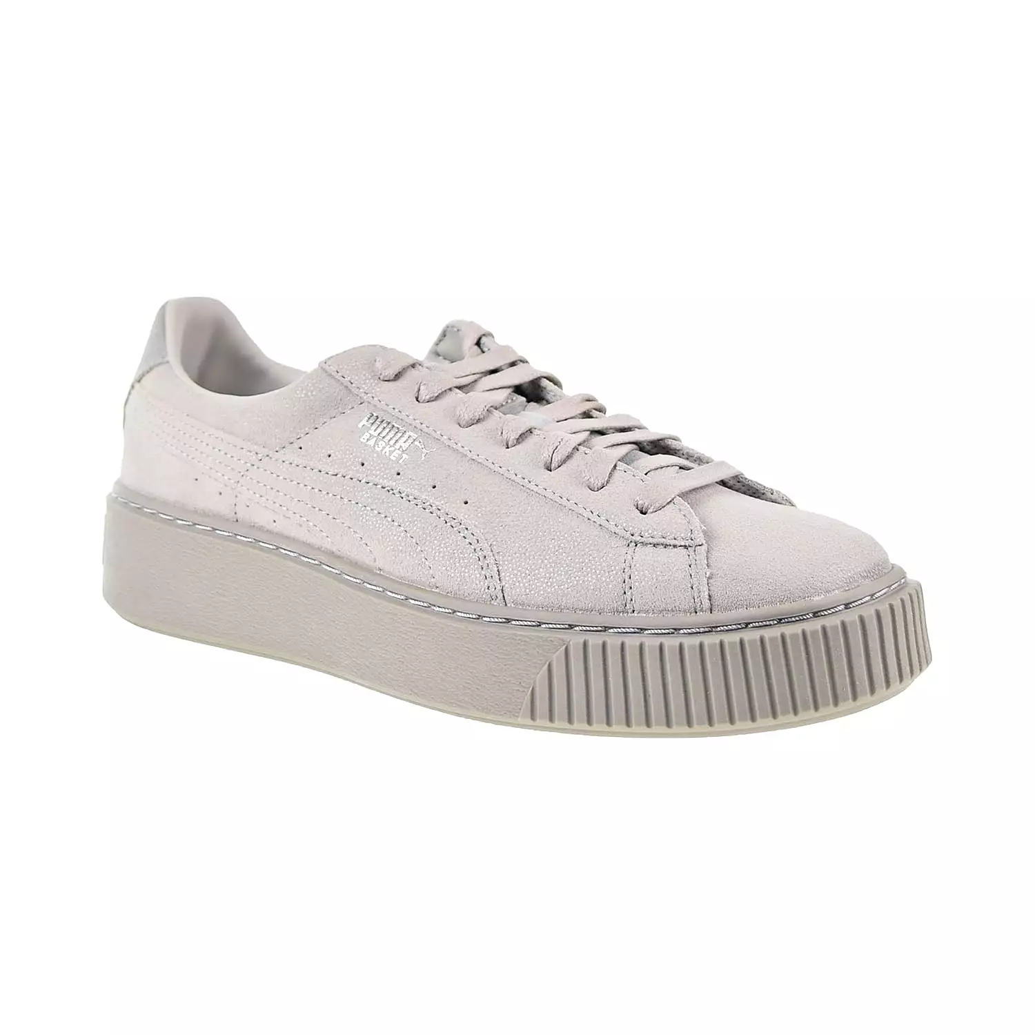 Puma Basket Platform Reset Women's Shoes Gray-Violet