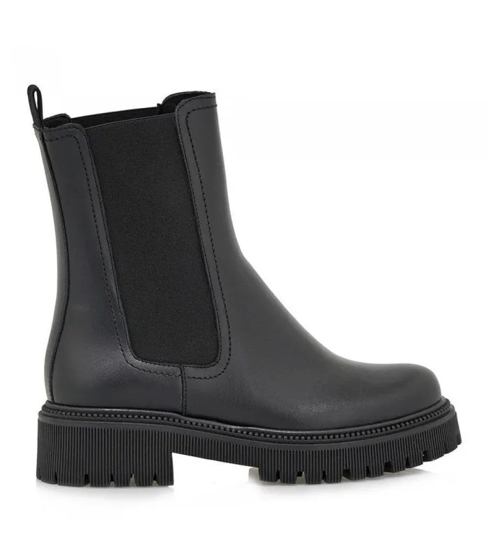 Ragazza Chunky Chelsea Leather Boots - Black 0298