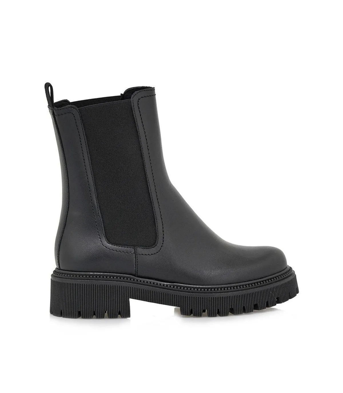 Ragazza Chunky Chelsea Leather Boots - Black 0298