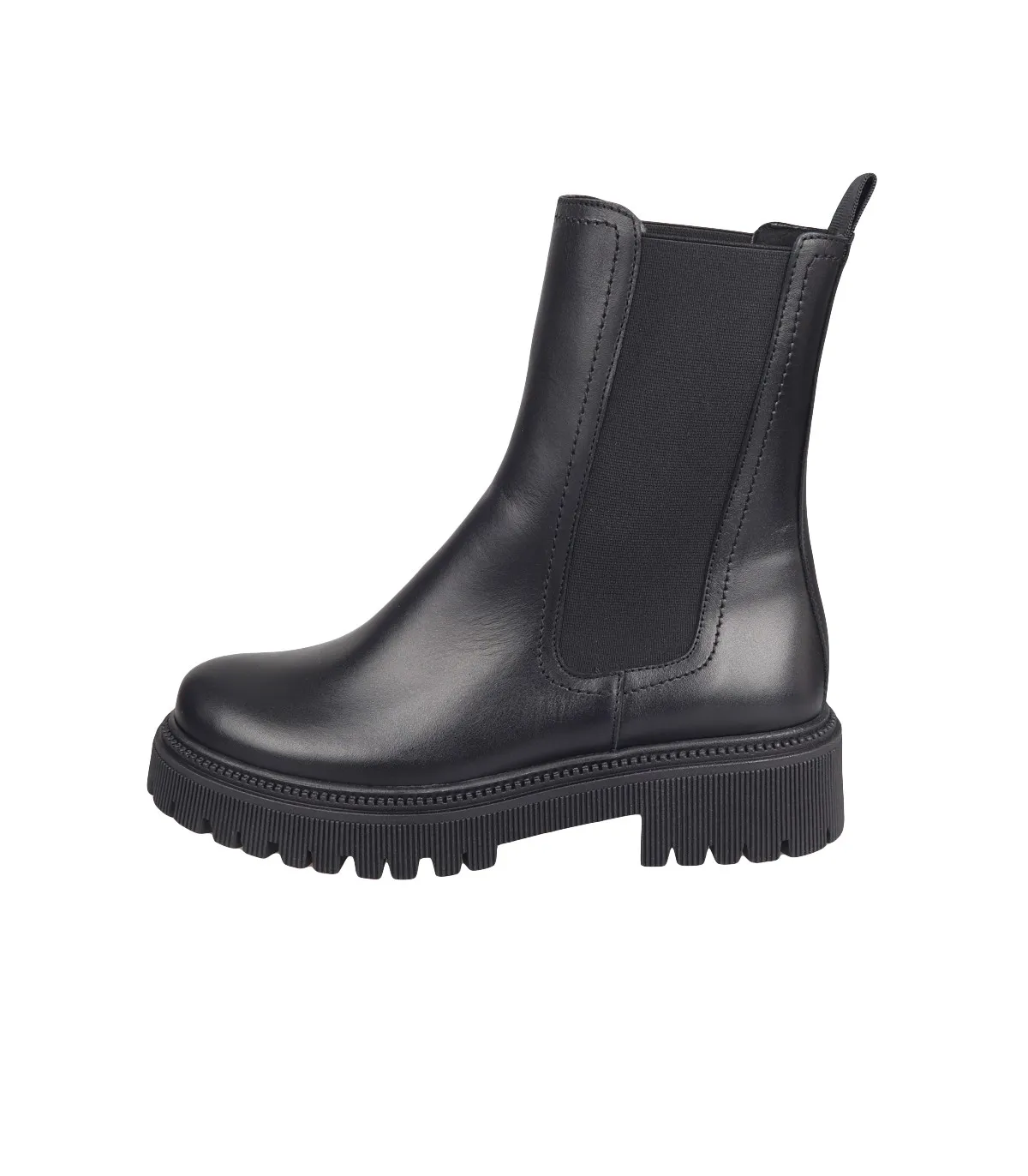 Ragazza Chunky Chelsea Leather Boots - Black 0298