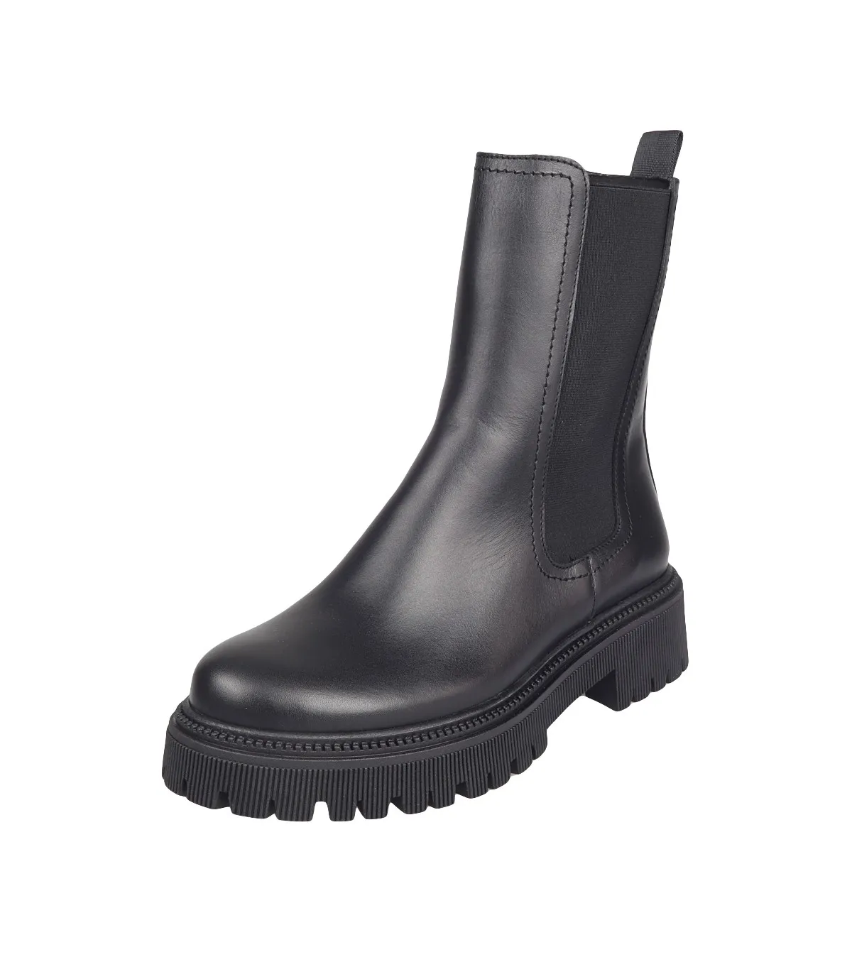 Ragazza Chunky Chelsea Leather Boots - Black 0298