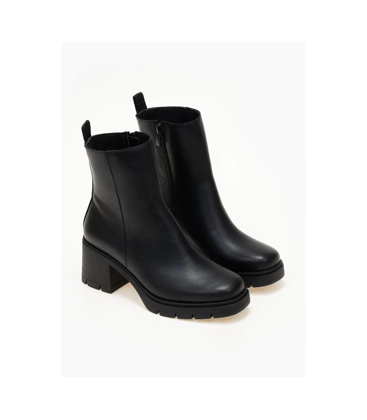 Ragazza Chunky Chelsea Leather Boots - Black 0651