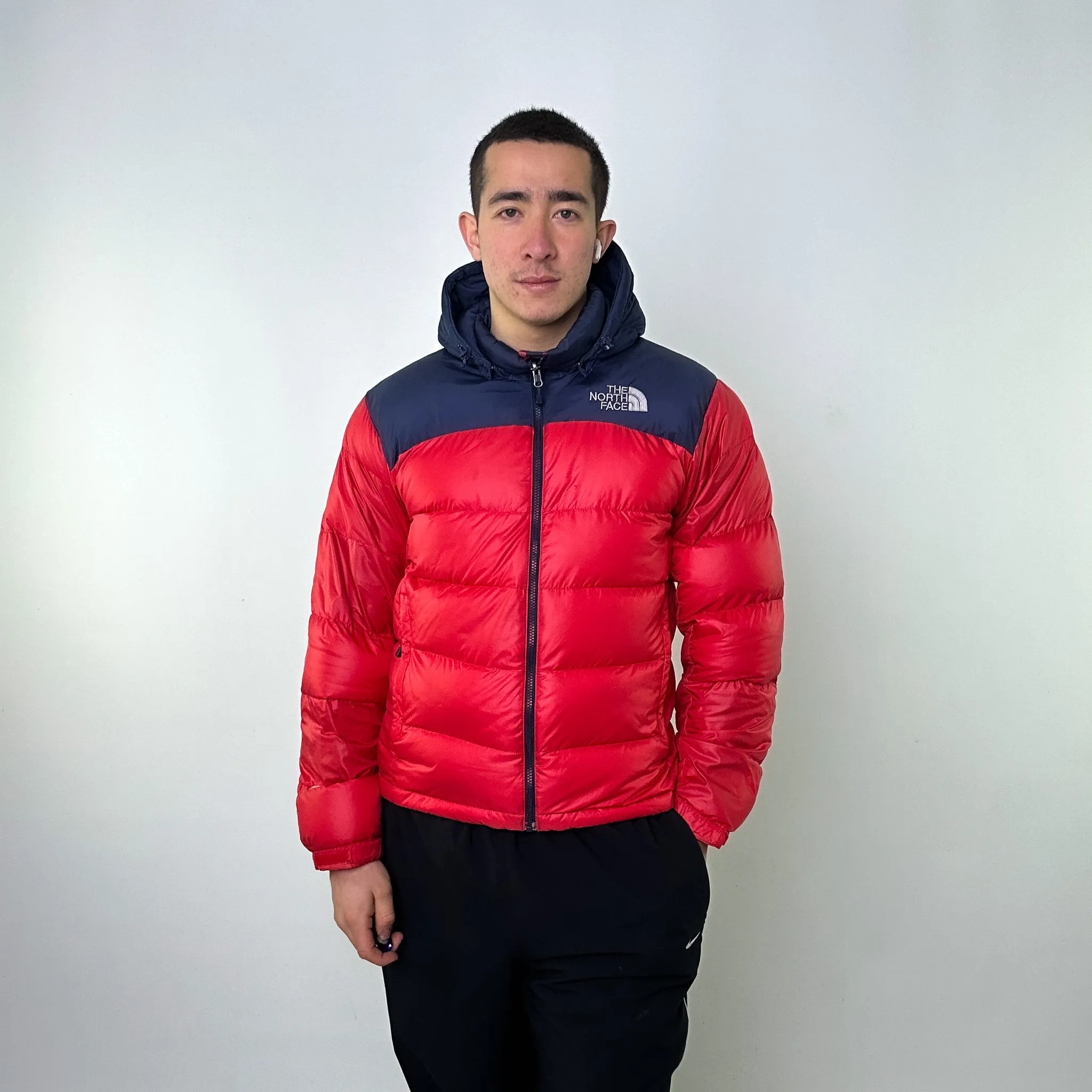 Red 90s The North Face 700 Series Puffer Jacket Coat (M)