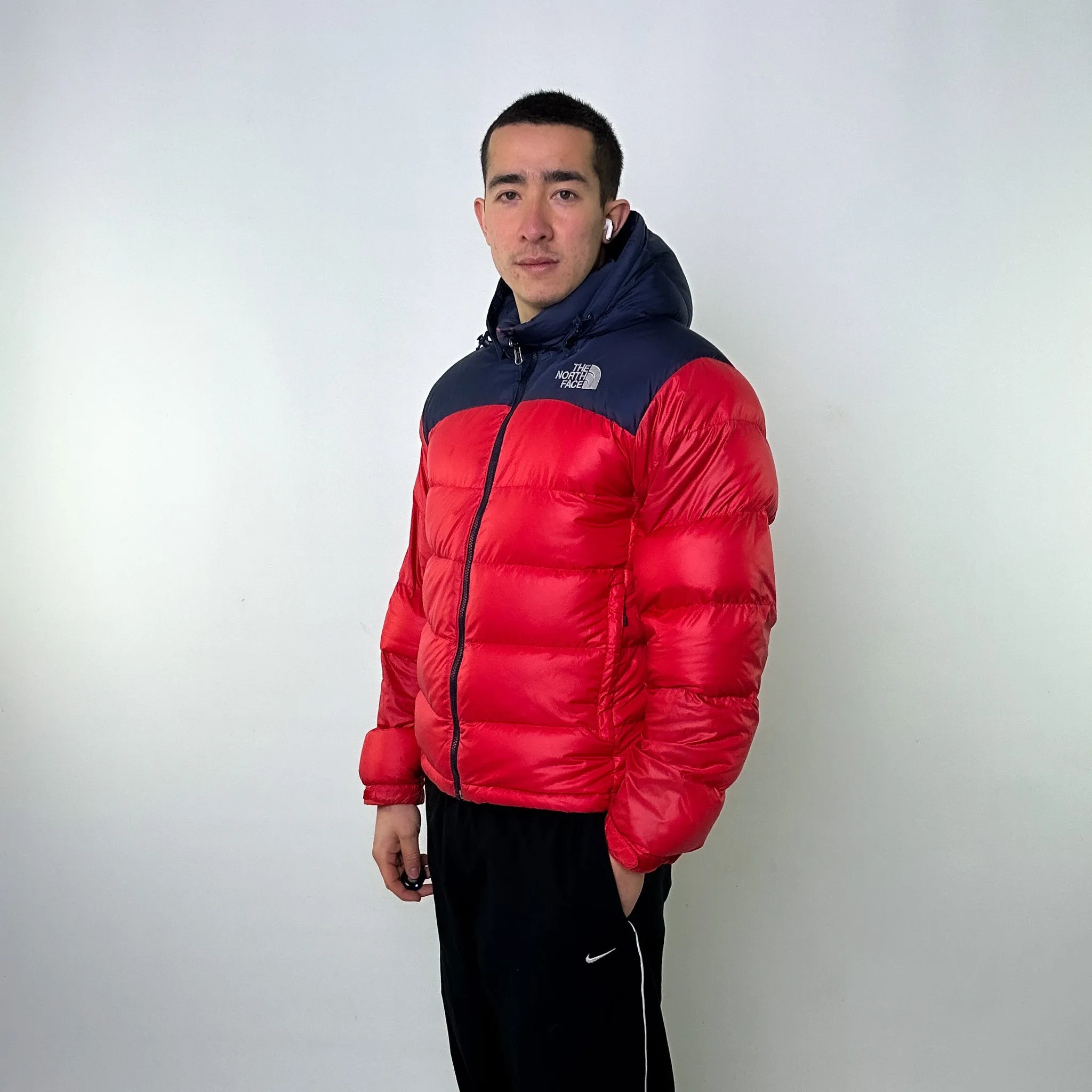 Red 90s The North Face 700 Series Puffer Jacket Coat (M)