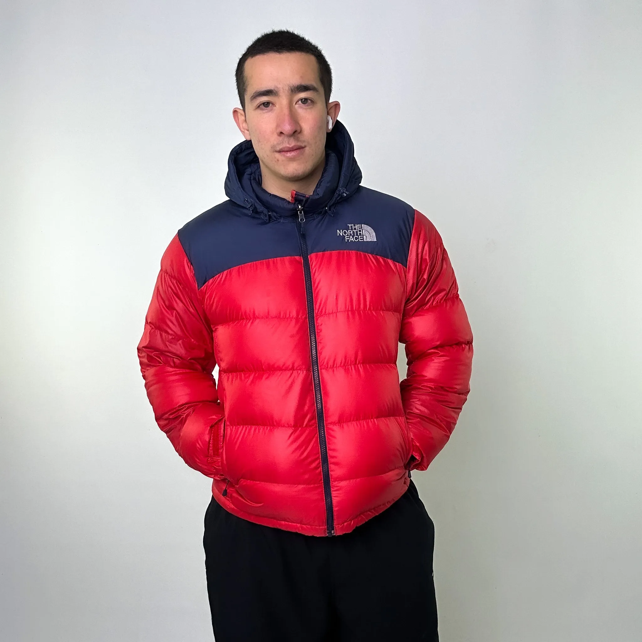 Red 90s The North Face 700 Series Puffer Jacket Coat (M)