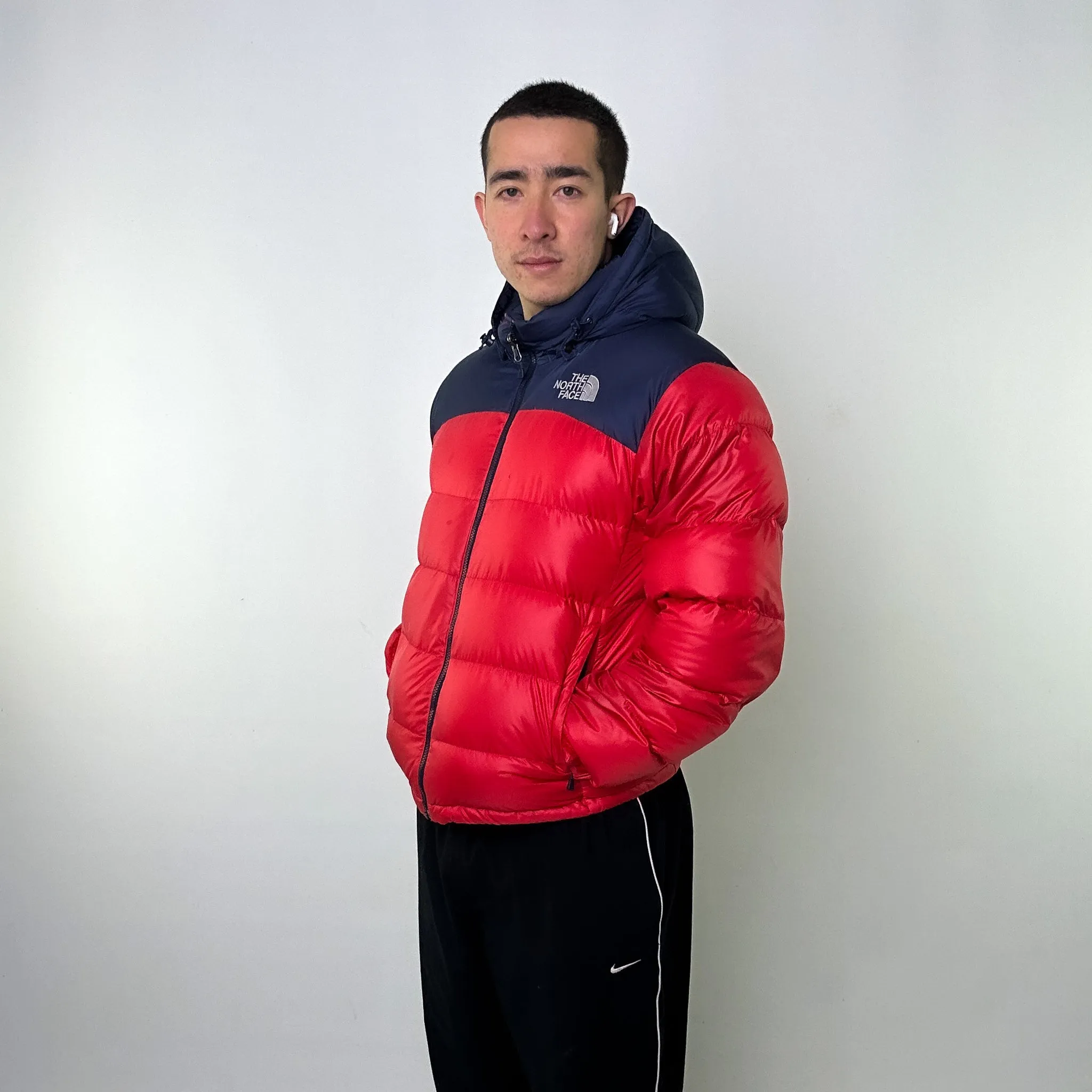 Red 90s The North Face 700 Series Puffer Jacket Coat (M)