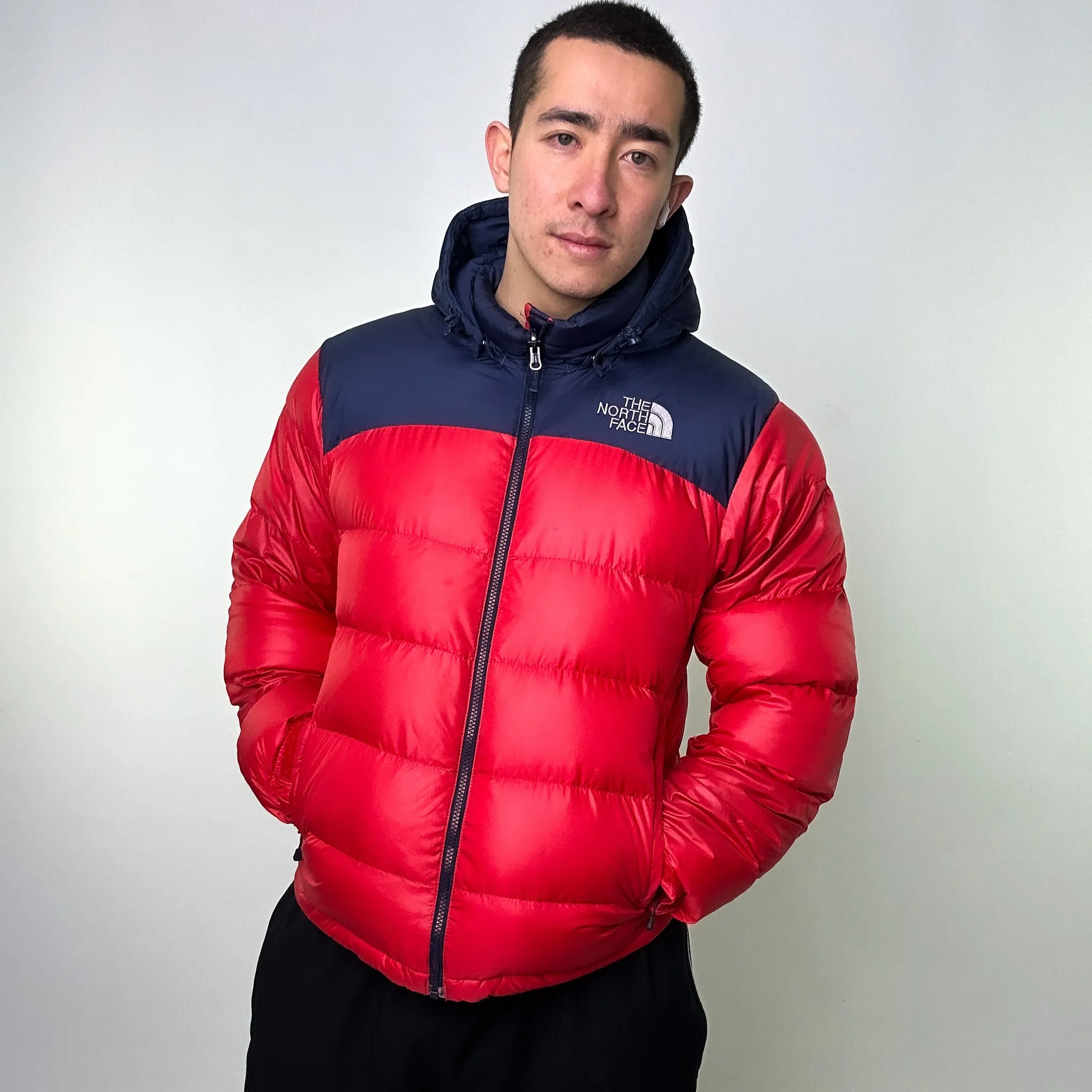 Red 90s The North Face 700 Series Puffer Jacket Coat (M)