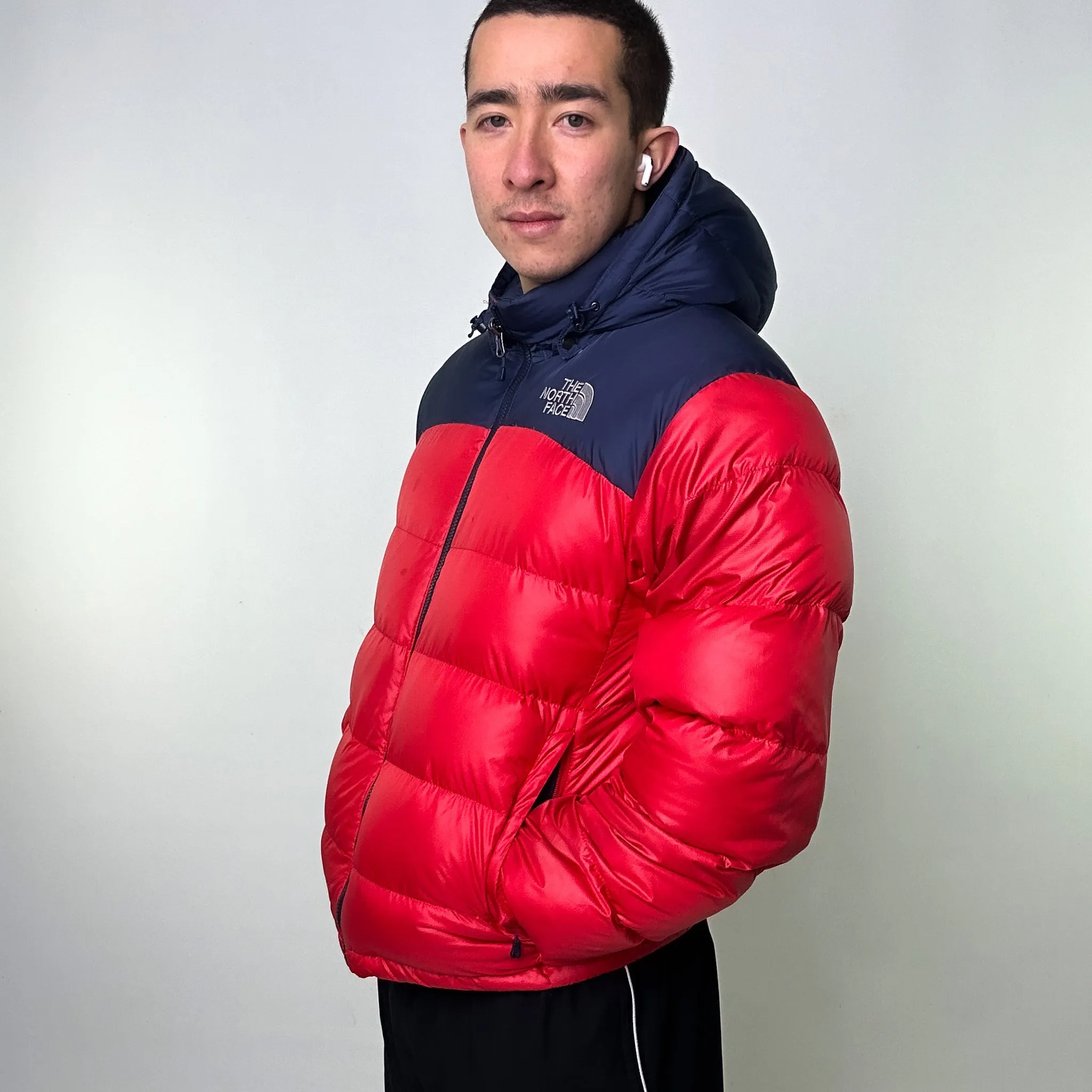 Red 90s The North Face 700 Series Puffer Jacket Coat (M)