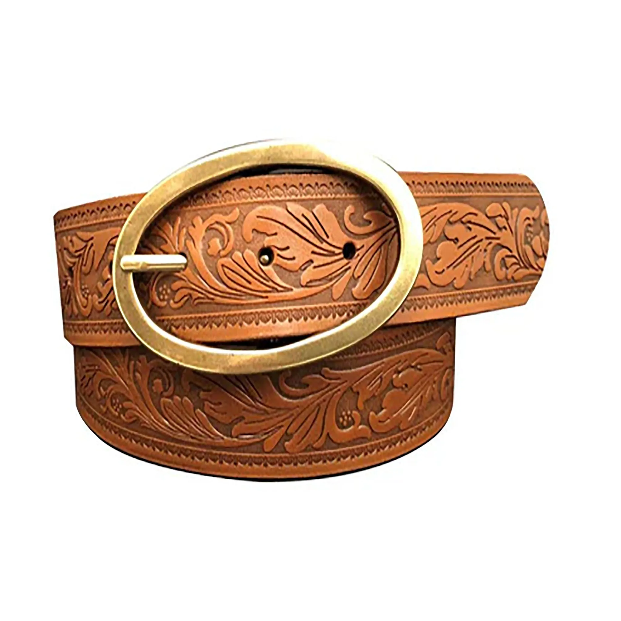 Roper Womens Tan Floral Embossed Belt